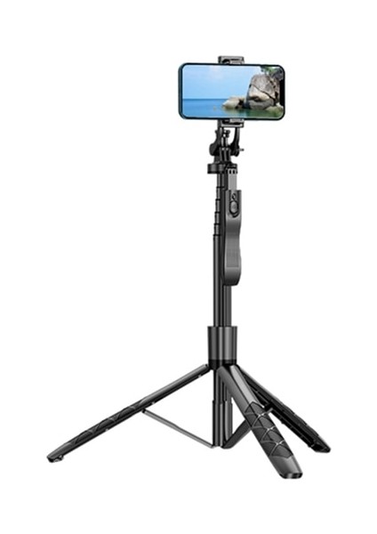 Siyah Dolgu Işığı Yok Fangtuosı 2023 Yenı Büyük Boy Bluetooth Selfie Çubuk Tripod Bluetooth Deklanşör ile Alüminyum Alaşımlı Monopod iphone Için (Yurt Dışından)
