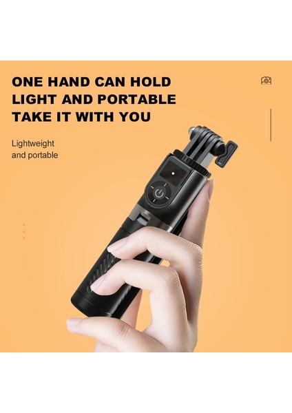 Siyah 2022 Yeni Kablosuz Selfie Çubuğu Bluetooth Mini ile Dolgu Işığı Katlanabilir Tripod Deklanşör Uzaktan Kumanda Ios Android Akıllı Telefon Için (Yurt Dışından) modelleri