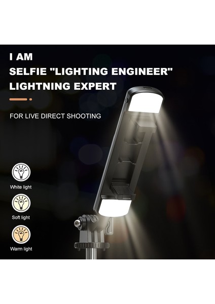 Siyah 2022 Yeni Kablosuz Selfie Çubuğu Bluetooth Mini ile Dolgu Işığı Katlanabilir Tripod Deklanşör Uzaktan Kumanda Ios Android Akıllı Telefon Için (Yurt Dışından) indirimleri