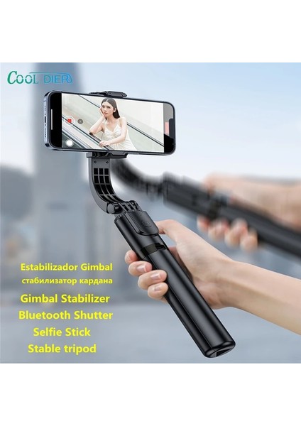 Hiçbir Kutu Cool Dıer Q08 2023 Yenı Kablosuz Selfie Çubuk Tripod El Gimbal Sabitleyici Bluetooth Deklanşör Monopod ile iphone Xiaomi (Yurt Dışından) indirimleri
