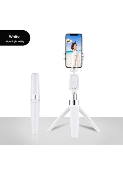 Y11 Beyaz 3ın1 Kablosuz Bluetooth Selfie Sopa Katlanabilir Tripod Genişletilebilir Monopod Dönebilen Tripod Selfie Sopa IPhone Huawei Samsung Için (Yurt Dışından)