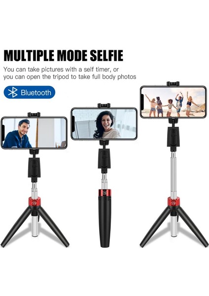 Y11 Beyaz 3ın1 Kablosuz Bluetooth Selfie Sopa Katlanabilir Tripod Genişletilebilir Monopod Dönebilen Tripod Selfie Sopa IPhone Huawei Samsung Için (Yurt Dışından)