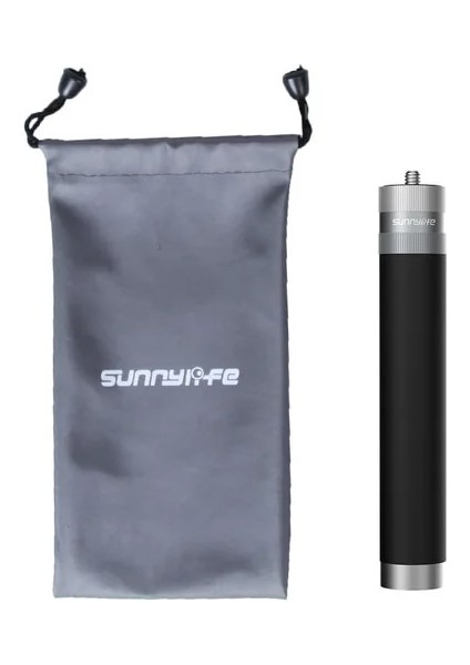Siyah Uzatma Selfie Çubuğu Aksiyon Kamerası Için Alüminyum Alaşımlı Uzatılabilir Monopod Ipli Çanta El Kavrama Hafif DJA88 (Yurt Dışından)