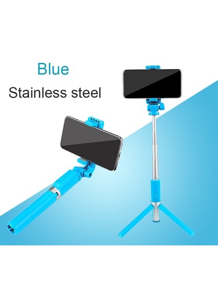 Tip 1 Mavi Pınzheng Bluetooth Selfie Çubuğu iPhone Xiaomi Huawei Için Katlanabilir Tripod Monopod Deklanşör Uzaktan Uzatılabilir Kablosuz Selfie Çubuğu (Yurt Dışından)