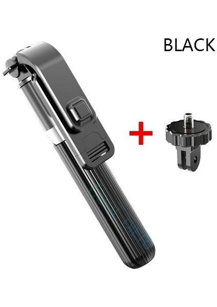 Siyah Yüksek Kaliteli Kablosuz Bluetooth Özçekim Çubuğu Tripod Uzaktan Kumanda ile Palo Özçekim Iphone Eylem Kamera Için Uzatılabilir Katlanabilir Monopod (Yurt Dışından)