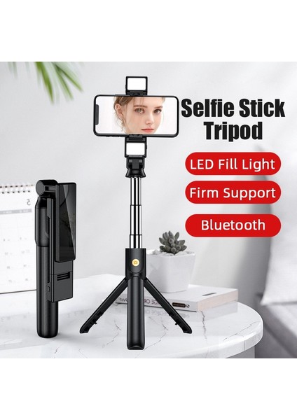 K12S 2021 Yeni 4 In 1 Kablosuz Bluetooth Selfie Sopa Tripod ile Katlanabilir Monopodlar Evrensel Akıllı Telefon Için Sıcak Selfie Sopa Tripod (Yurt Dışından) fiyatları