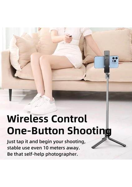 Siyah Remax Tripod Selfie Çubuğu Çift Dolgu Işıkları iPhone ve Tüm Cep Telefonları Için Kablosuz Uzaktan Kontrol Canlı Yayın Tutucu (Yurt Dışından) indirimleri