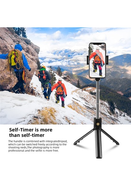 Siyah 3 In 1 Telefon Tutucu Bluetooth Uzaktan Kumanda Selfie Sopa Ayna Akıllı Telefon Braketi ile Mobil Tripod Canlı Akış Monopod (Yurt Dışından) indirimleri
