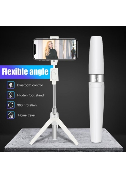 Y11 Beyaz 3ın1 Kablosuz Bluetooth Selfie Sopa Katlanabilir Tripod Genişletilebilir Monopod Dönebilen Tripod Selfie Sopa IPhone Huawei Samsung Için (Yurt Dışından)