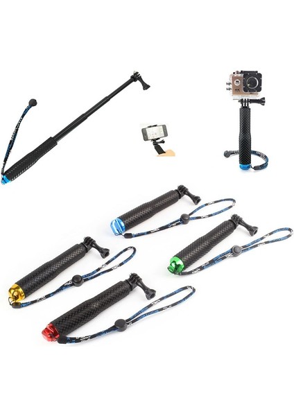 19 Inç Yeşil El Selfie Çubukları Monopod Gopro Hero 6 5 4 3 + 3 Oturum Sjcam SJ4000 SJ5000X SJ9000 Xiaomi Yi 4 K Kamera Aksesuarları (Yurt Dışından)