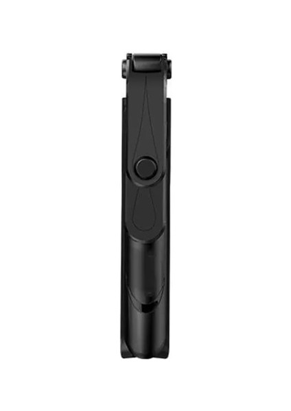 Siyah Uzatılabilir 360 ° Döndürme Kablosuz Bluetooth Selfie Çubuğu + Telefon Taşınabilir Monopod Için Uzaktan Kumanda ile Mini Selfie Tripod (Yurt Dışından)