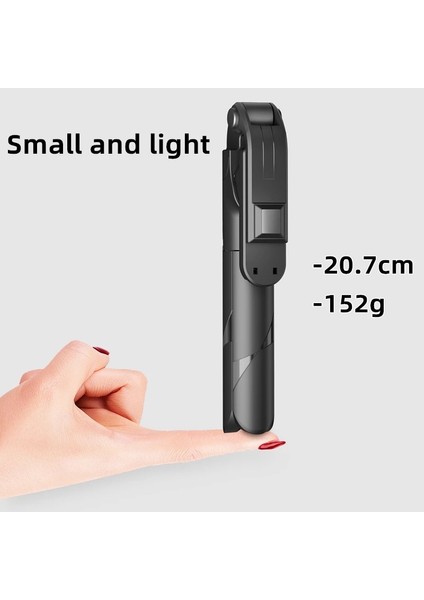 Siyah Işık Yok 70 cm Teleskopik Monopod Tripod Selfie Sopa LED Işık ile iPhone Android Cep Telefonu Tutucu Standı Akıllı Telefon Bluetooth Çubuk Kutup (Yurt Dışından)