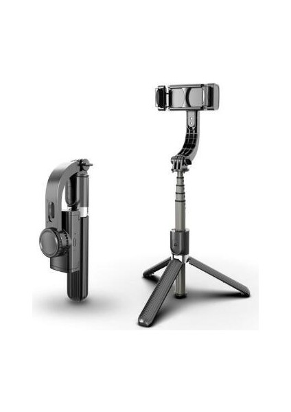 L08 Siyah L08 Özçekim Çubuğu Sarsıntı Önleyici Bluetooth Uzaktan Kumanda Tripod 360 Döndür Akıllı Telefon Özçekim Tutucu Ios Android Için Vlog Canlı Gösteri (Yurt Dışından)