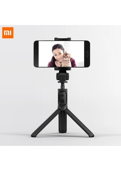 Siyah Xiaomi Bluetooth Selfie Çubuğu Monopod Mı Selfie Çubuğu 270 Derece Dönme Esnek/kablolu Versiyonu Xiaomi iPhone Için (Yurt Dışından)