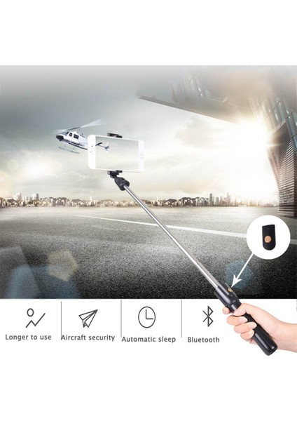 Siyah Bluetooth Selfie Sopa Tripod Uzaktan Kumanda Monopod IPhone Samsung Huawei Gopro Mini Tripod Kaldırma Cep Telefonu Tabanı (Yurt Dışından) modelleri