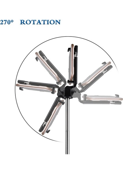 Siyah Bluetooth Selfie Sopa Tripod Uzaktan Kumanda Monopod IPhone Samsung Huawei Gopro Mini Tripod Kaldırma Cep Telefonu Tabanı (Yurt Dışından) indirimleri