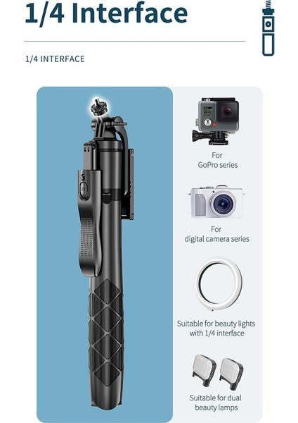 Model L16 Alüminyum Alaşımlı Cep Telefonu Tripod Uzatılabilir 1.6 M Akıllı Telefon Tutucu 360 Rotasyon Bluetooth Uyumlu Kablosuz Ios Android Için (Yurt Dışından) modelleri