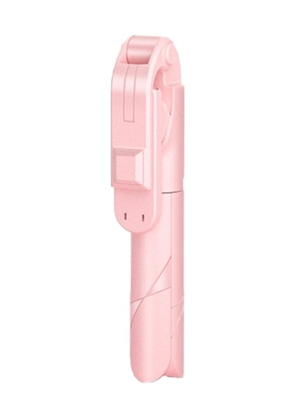 Pembe Kablosuz Monopod Taşınabilir Selfie Çubuğu Çok Fonksiyonlu Katlanabilir Akıllı Telefon Masaüstü Mini Tripod Cep Telefonu Aksesuarları Siyah (Yurt Dışından)