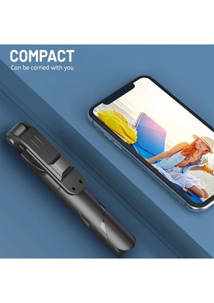 Pembe Kablosuz Monopod Taşınabilir Selfie Çubuğu Çok Fonksiyonlu Katlanabilir Akıllı Telefon Masaüstü Mini Tripod Cep Telefonu Aksesuarları Siyah (Yurt Dışından) fiyatları