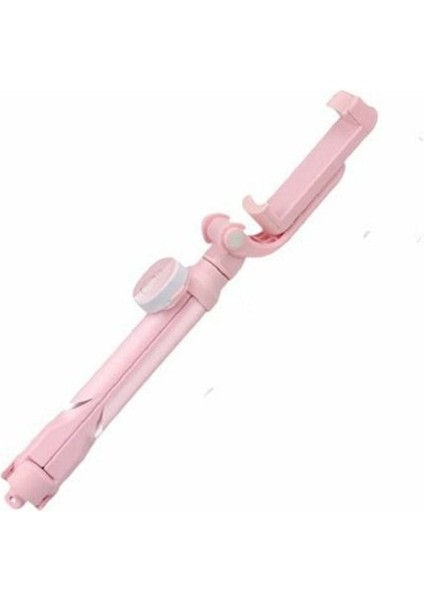Pembe Taşınabilir Tripod Teleskopik Selfie Sopa Çok Fonksiyonlu Cep Telefonu Fotoğraf Çekme Akıllı Telefon Için Canlı Yayın Selfie Sopa (Yurt Dışından)