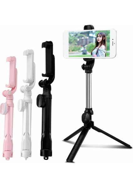 Pembe Taşınabilir Tripod Teleskopik Selfie Sopa Çok Fonksiyonlu Cep Telefonu Fotoğraf Çekme Akıllı Telefon Için Canlı Yayın Selfie Sopa (Yurt Dışından) indirimleri