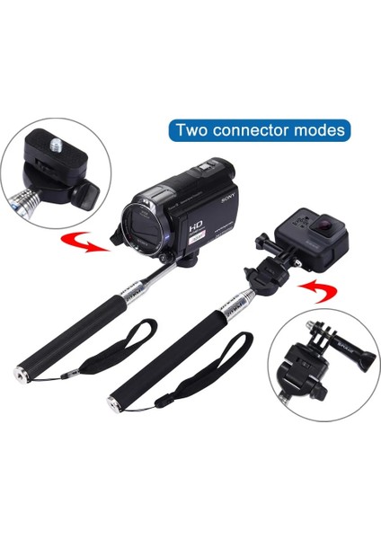 Metal Tripod Puluz Go Pro Aksesuarları Için Uzatılabilir El Selfie Sopa Monopod Dji Osmo Eylem/gopro Yenı Kahraman/hero6/5/5 Oturum/4/3/2 (Yurt Dışından)