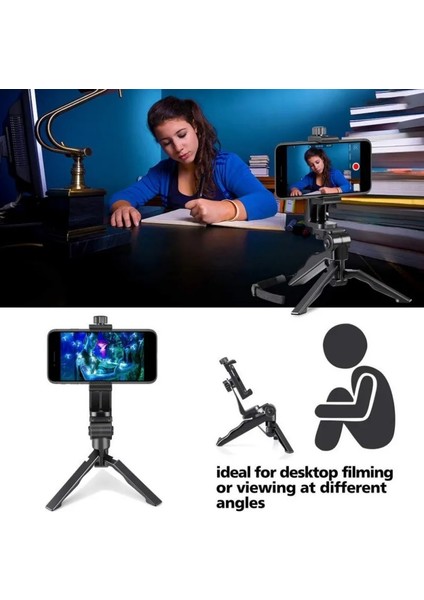 B Bluetooth Mini Akıllı Telefon Tripod Kavrama Sabitleyici, Telefonlar El Sabitleyici Ergonomik Selfie Sopa Tripod IPhone Android Için (Yurt Dışından) indirimleri