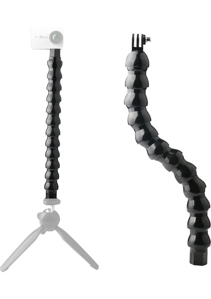 Model B Boyut S Esnek Gooseneck Monopod Gopro Hero Için Tutucu Montajlı 5 6 7 8 9 10 Sjcam Djı Osmo Aksiyon Kameraları Telefonlar Için Selfie Sopa (Yurt Dışından)