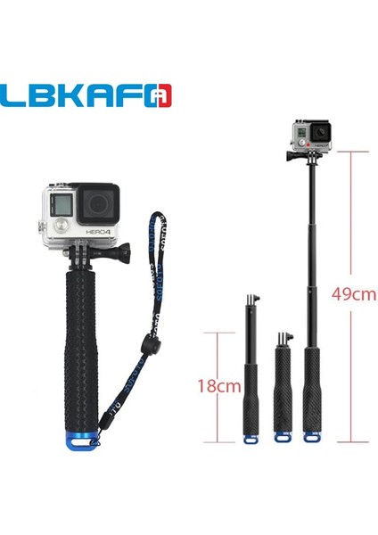 Selfie Çubuğu Lbkafa 49 cm Sp Pov Kutup Uzatılabilir El Monopod Kendini Selfie Sopa Dağı Sjcam SJ5000 Sj6 Sj8 Gopro Hero 11 10 9 Eken Yı (Yurt Dışından) fiyatları