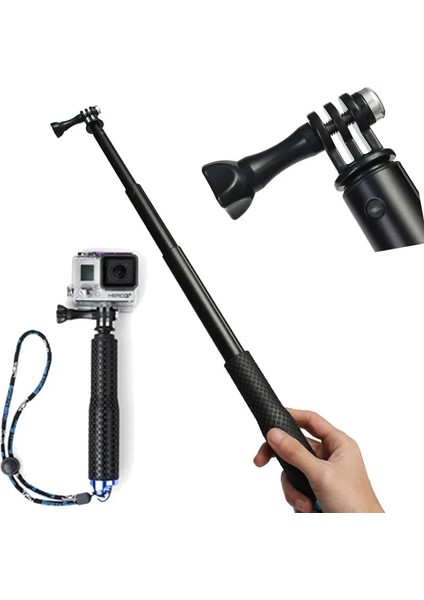 Selfie Çubuğu Lbkafa 49 cm Sp Pov Kutup Uzatılabilir El Monopod Kendini Selfie Sopa Dağı Sjcam SJ5000 Sj6 Sj8 Gopro Hero 11 10 9 Eken Yı (Yurt Dışından) fırsatları