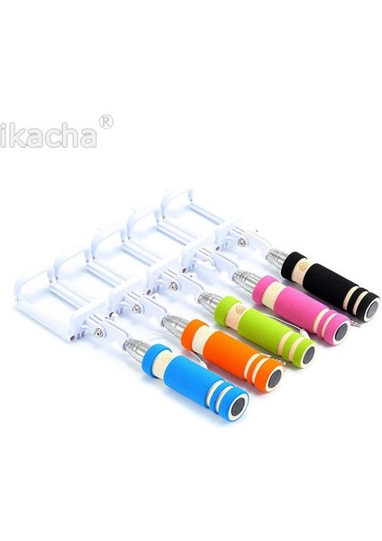Turuncu Evrensel Mini Selfie Sopa Monopod Iphone Samsung Android Ios Için Dahili Deklanşör Tutucu Kablolu Selfie Akıllı Telefon Kamera (Yurt Dışından)