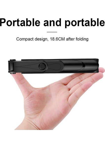 XT13 Siyah XT13 Bluetooth Uzaktan Kumanda Selfie Çubuğu Tripod Dolgu Işığı ile Cep Telefonu Braketi Tripod El Gimbal Xiaomi iphone Için (Yurt Dışından) indirimleri