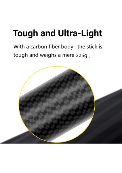 Siyah 2.9 M Süper Uzun Karbon Fiber Görünmez Selfie Sopa INSTA360 X3 /djı Actıon 3 /gopro 11 Kamera Selfie Sopa (Yurt Dışından) fırsatları