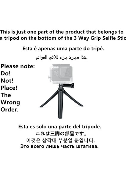 Sadece Tripod 3 Yollu Kavrama Su Geçirmez Selfie Çubuğu Monopod Tripod Standı Gopro Hero 11 10 9 8 7 6 4K Yi Eken Sjcam Osmo Djı Go Pro Aksesuarı (Yurt Dışından)