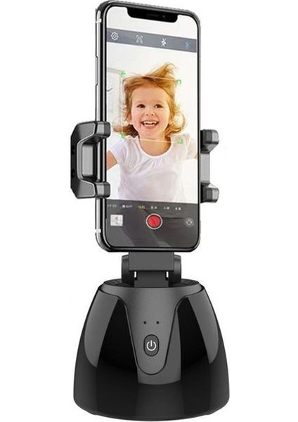 Mavi Otomatik Akıllı Çekim Selfie Çubuğu 360 Derece Döndürme Telefon Tutucu Yüz Takip Kamera Tripod Kafa Canlı Vlog Video Kayıt (Yurt Dışından)