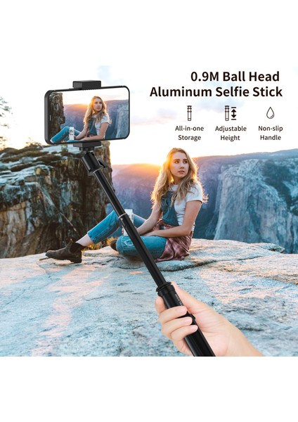 Sadece Selfie Çubuğu Telesın Alüminyum Alaşımlı Selfie Çubuğu 360° Dönüş + Gopro 11 INSTA360 X3 Osmo Action Akıllı Telefon Için Katlanabilir Tripod Telefon Tutucu (Yurt Dışından) fırsatları