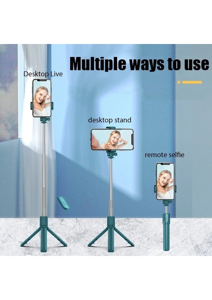 R1-Siyah Işıklı Taşınabilir Kablosuz Selfie Çubuğu Bluetooth Uyumlu Selfie Çubuğu Dereceli Fotoğraf Tutucu Uzatılmış 10M Uzaktan Kumanda (Yurt Dışından)