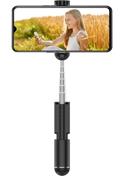 A-Bk Uzatılabilir Selfie Çubuğu Monopod Kendi Kendine Fotoğraf, Makyaj, Canlı Yayın Için Telefon Klipsi ile Akıllı Telefon Tutucu Stand Kelepçesi ile Donatılmıştır (Yurt Dışından)