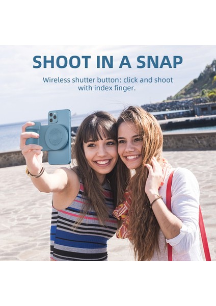 Siyah Manyetik Kamera Kolu Fotoğraf Braketi Magsafe Masaüstü Kablosuz Şarj Cihazı Mobil Akıllı Bluetooth El Sarsıntı Önleyici Selfie Çubuğu (Yurt Dışından) fiyatları