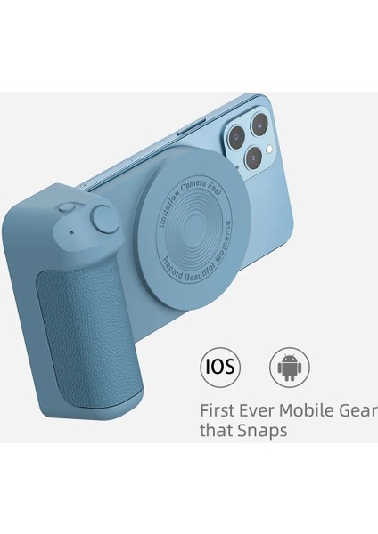 Siyah Manyetik Kamera Kolu Fotoğraf Braketi Magsafe Masaüstü Kablosuz Şarj Cihazı Mobil Akıllı Bluetooth El Sarsıntı Önleyici Selfie Çubuğu (Yurt Dışından) fırsatları