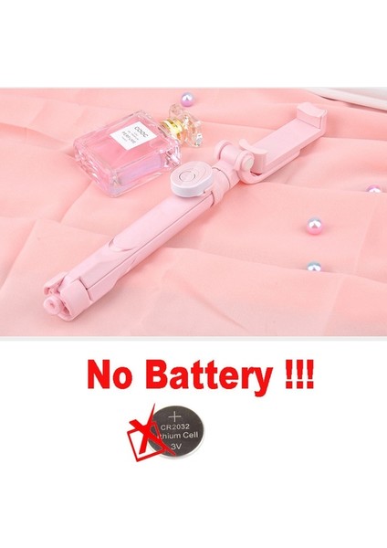 Pembe Kablosuz Bluetooth Özçekim Çubuğu Tripod Uzaktan Kumanda ile Iphone/huawei/samsung Android Mobil Monopod Özçekim Çubuğu Deklanşör (Yurt Dışından)