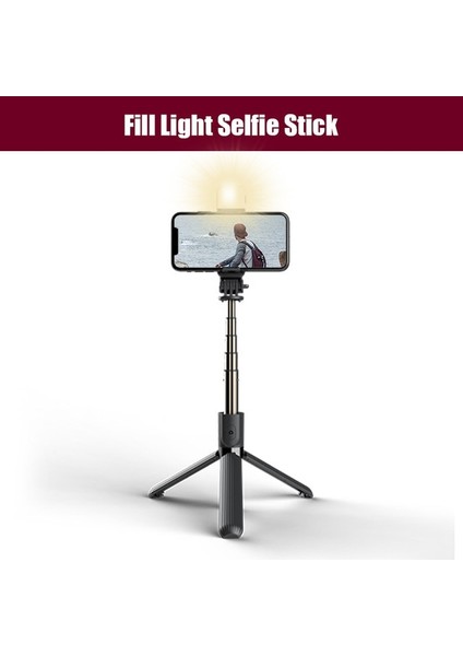 L03S Siyah Fangtuosı 2022 Yenı Bluetooth Selfie Çubuğu Katlanabilir Kablosuz Fotoğraf Tripod ile Bluetooth Deklanşör Monopod Huawei iphone Için (Yurt Dışından)