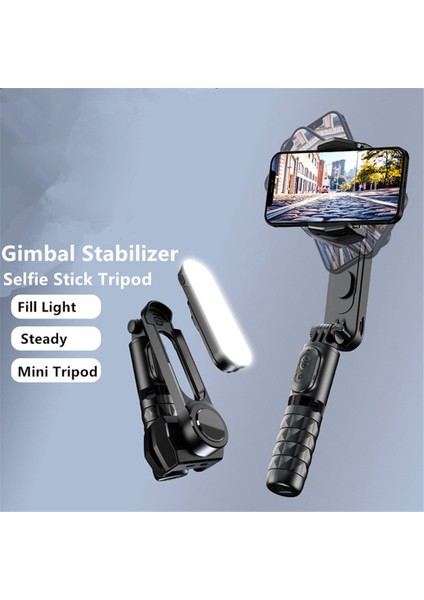 Huaweı Xiaomi IPhone 14 Cep Telefonu Akıllı Telefon Için Dolgu Işığı ile Yeni Bir Gimbal Sabitleyici Selfie Çubuğu Tripod Kablosuz Bluetooth (Yurt Dışından) indirimleri