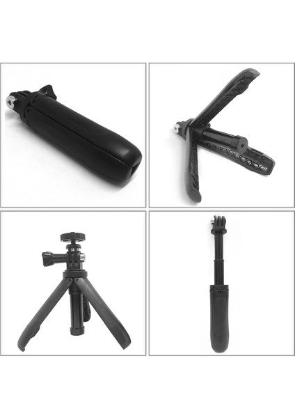 Mp-3-Black Tuyu El Mini Tripod Bağlama Aparatı Selfie Sopa Uzatılabilir Monopod Gopro Hero 7 6 5 4 Djı Osmo Eylem Sjcam Xiaomi Yı 4 K (Yurt Dışından)