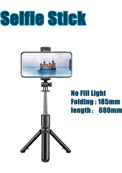 Işık Yok Fgclsy Yeni Bluetooth Kablosuz Selfie Çubuğu, Dolgu Işığı ile Mini Uzaktan Deklanşör Fotoğraf Çekme Tripod'u Tüm Akıllı Telefonlarla Çalışır (Yurt Dışından)
