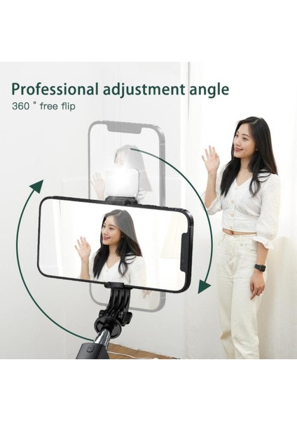 01IŞIKSIZ Kaygan Desen Cep Telefonu Selfie Çubuğu Blutooth Entegre Genişletilmiş Video Kamera Braketi Teleskopik Canlı 2-Gear Tripod (Yurt Dışından) indirimleri