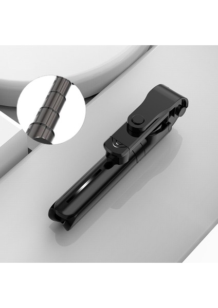 Siyah 76 cm 100 cm Alüminyum Alaşımlı Selfie Çubuğu Tripod iPhone 12 Samsung Huawei Xiaomi Kamera Selfie Deklanşör Monopod (Yurt Dışından)