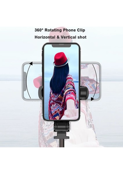 Siyah 76 cm 100 cm Alüminyum Alaşımlı Selfie Çubuğu Tripod iPhone 12 Samsung Huawei Xiaomi Kamera Selfie Deklanşör Monopod (Yurt Dışından) indirimleri