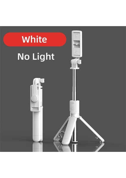 S03 Beyaz Işık Yok 3'ü 1 Arada Bluetooth Selfie Çubuğu Katlanabilir Mini Taşınabilir Genişletilebilir Tripod Monopod Kamera Için Dolgu Işığı Deklanşörlü Uzaktan Kumanda (Yurt Dışından)