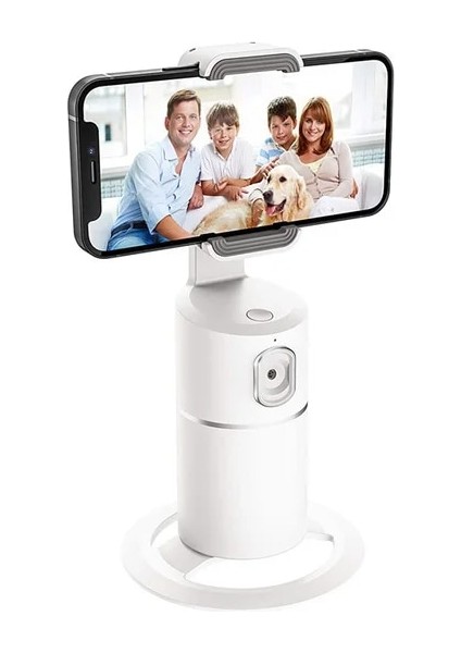 Beyaz Otomatik Telefon Takip 360 ° LED Ekranı, LED Ekranı Fotoğraf Selfie'si Vlog Orijinal (Yurt Dışından)